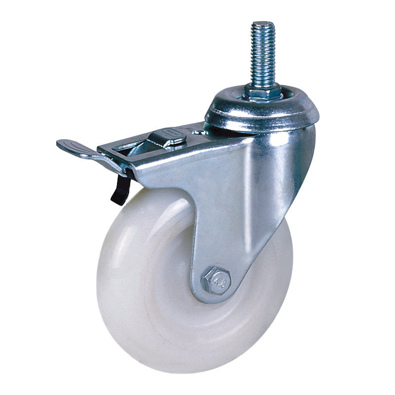ROUE EN NYLON  FIX  PIVOT PIVOT A VEC FREIN